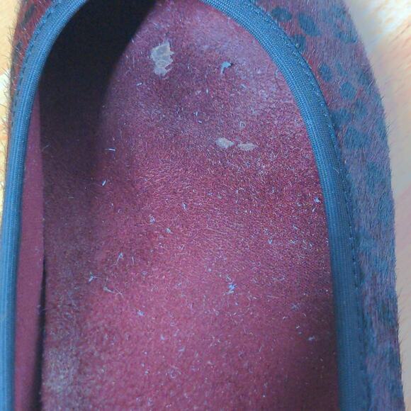 Vionic Womens Minna Ballet Flats Red Black Cheetah Print Calf Hair Leather Bow 9 - Picture 12 of 15